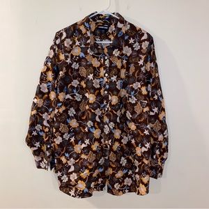 Land’s End Blouse - Woman’s Size 22W - Browns & Oranges. Beautiful!!